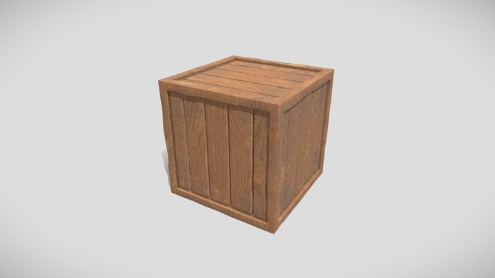 Wooden Crate 3D Model