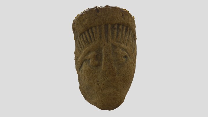 Roman Pottery Face Fragment 3D Model