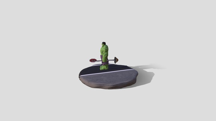 Hulk  on the road 3D Model