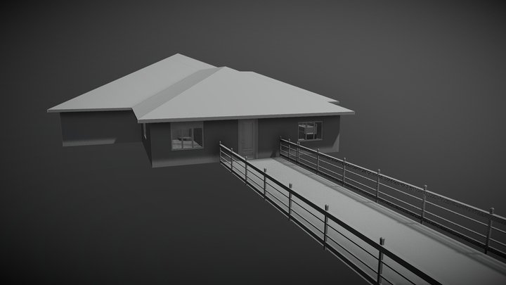 [FREE] Modern House (No Material) 3D Model