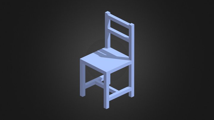 644230028 Wooden chair V2 3D Model