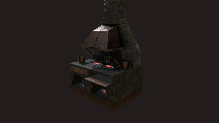 Old Stove 3D Model