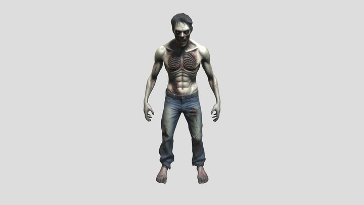 A male zombie 3D Model