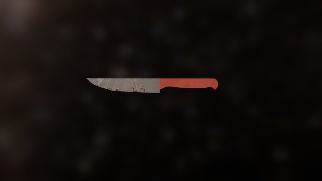 Rusty Kitchen Knife 3D Model