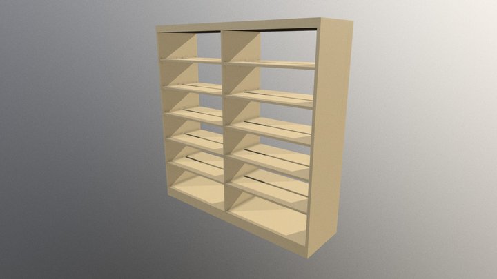 Bookshelf 3 3D Model