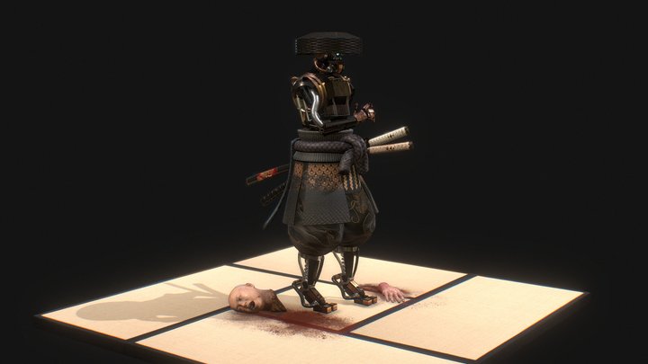 Samurai robot 3D Model
