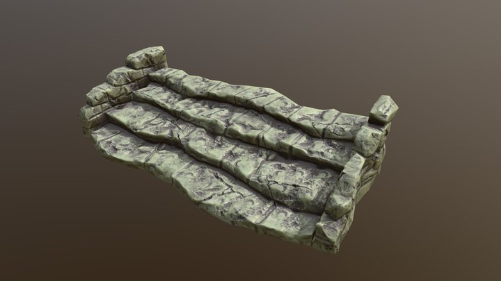 Temple stair 3D Model