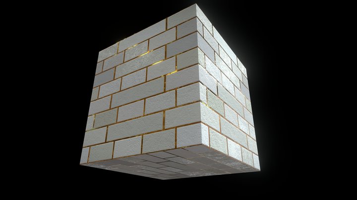 Limestone Bricks 3D Model