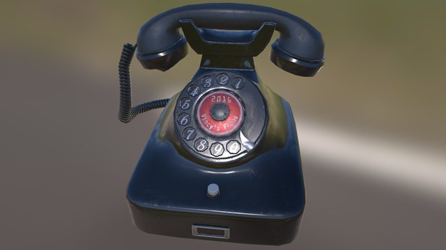 德國老式電話 Vincy's Phone-Low res 3D Model