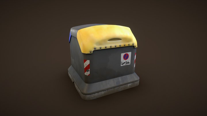 Stylized Dumpster - Low Poly Game Asset 3D Model