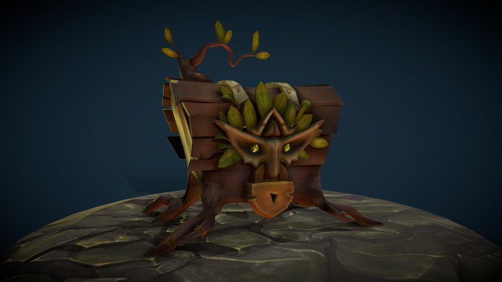 Hand Painted chest 3D Model