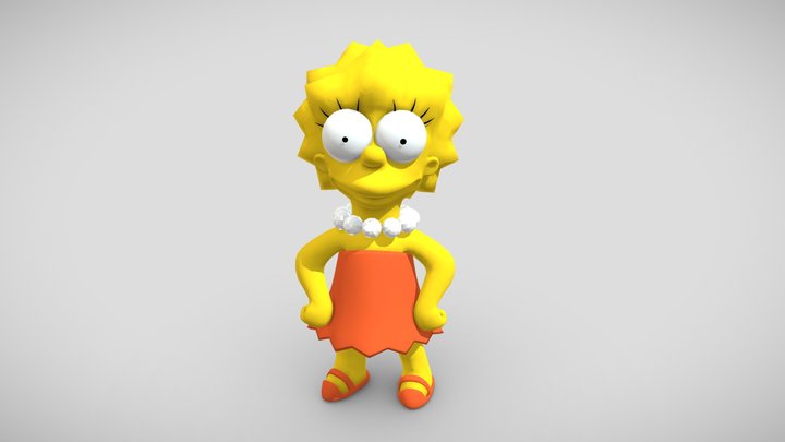 Lisa Simpson 3D Model