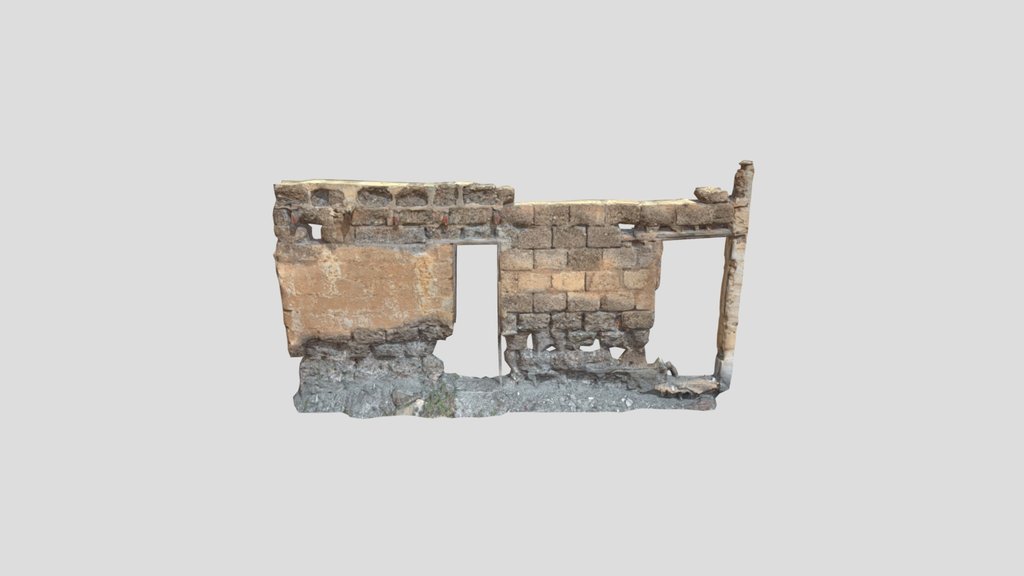 Wall Ruin Eroded 1of5