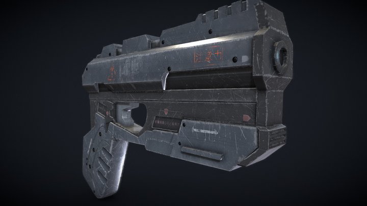Sci-fi gun 3D Model