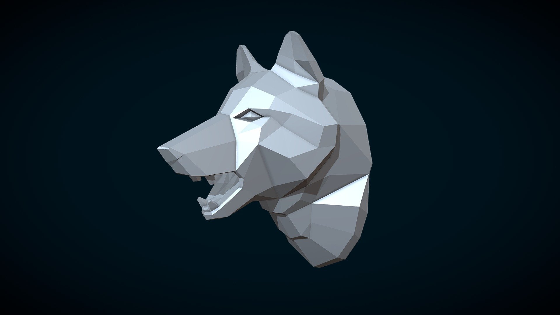 Wolf head low poly - Buy Royalty Free 3D model by Skazok [af79c7b ...