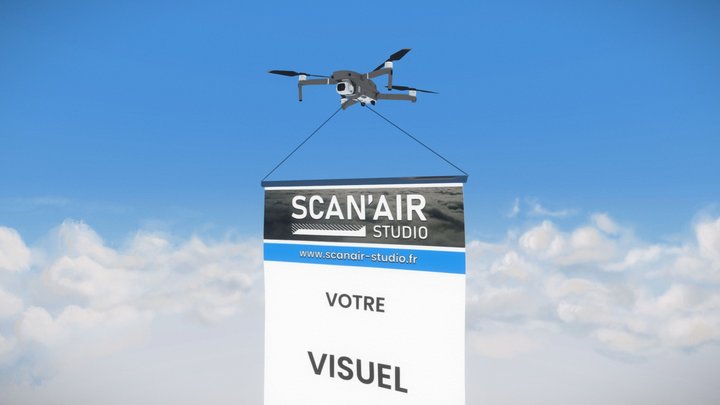 Drone Publicitaire 3D Model