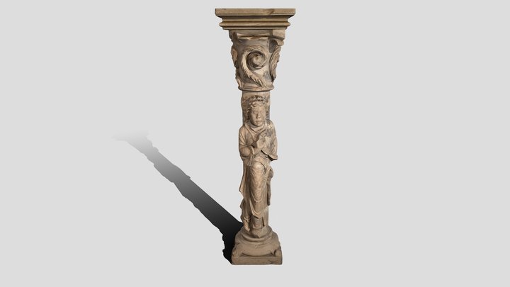 Statue-colonne : Prophète Daniel 3D Model