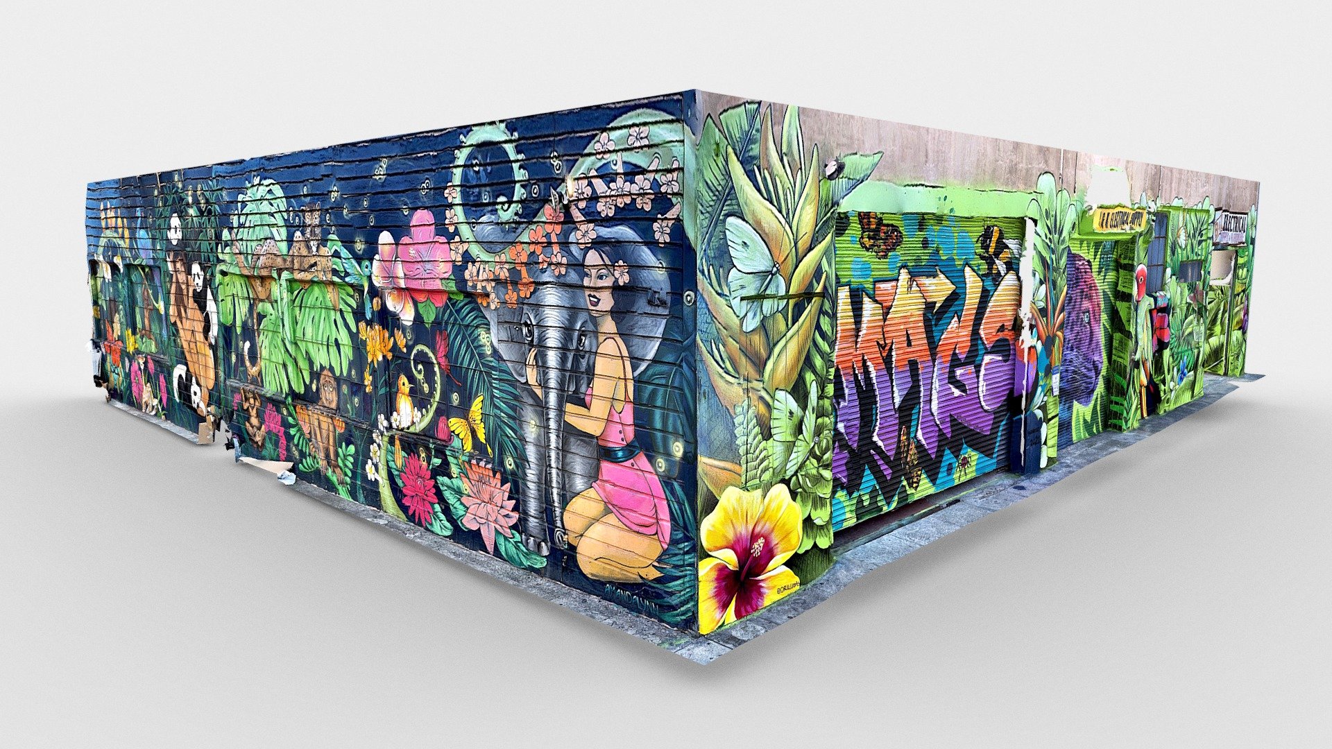 Day 126: Jungle mural in SOMA - 1scanaday
