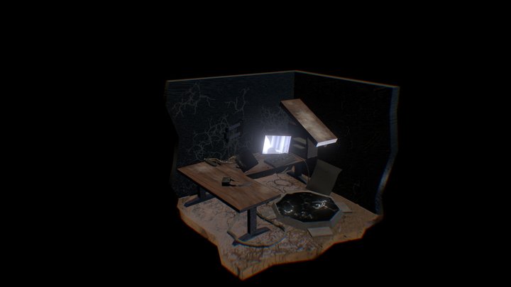 abandoned desk 3D Model