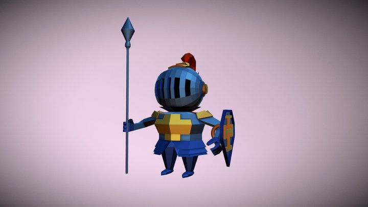Lowpoly Knight 3D Model