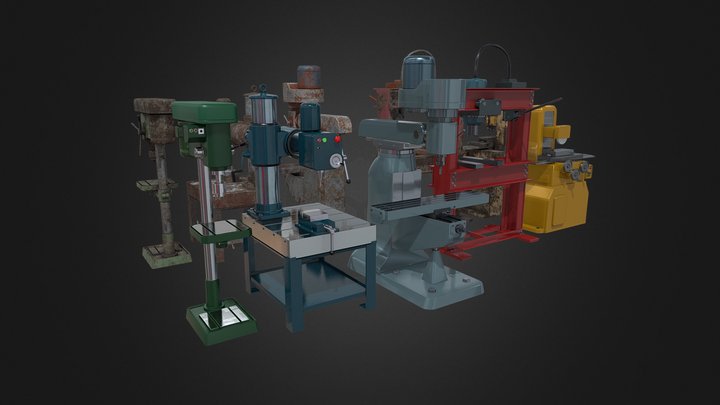 Industrial Metalworking Machines 3D Model