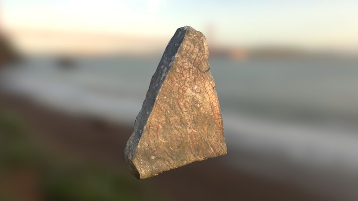 Low Poly Runestone Sö360 3D Model