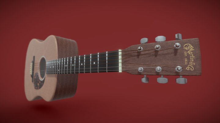 Acoustic Martin Guitar – Free 3D Model STL