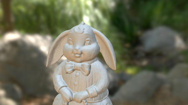 Bunny With Basket - 550K 3D Model