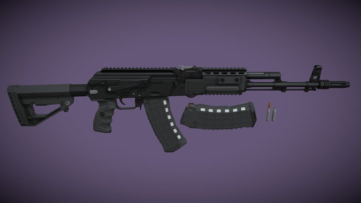low-poly AK-200 – Free 3D Model STL