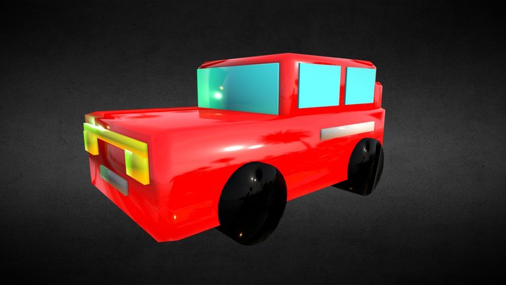 Basic Blender Car 3D Model