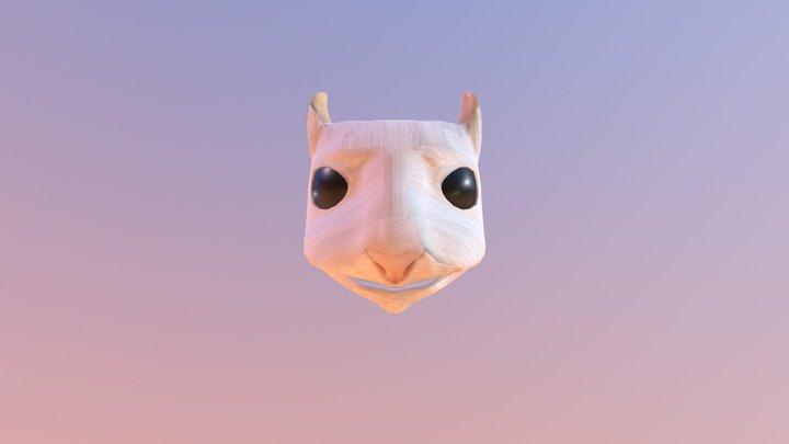 face albino squirrel 3D Model