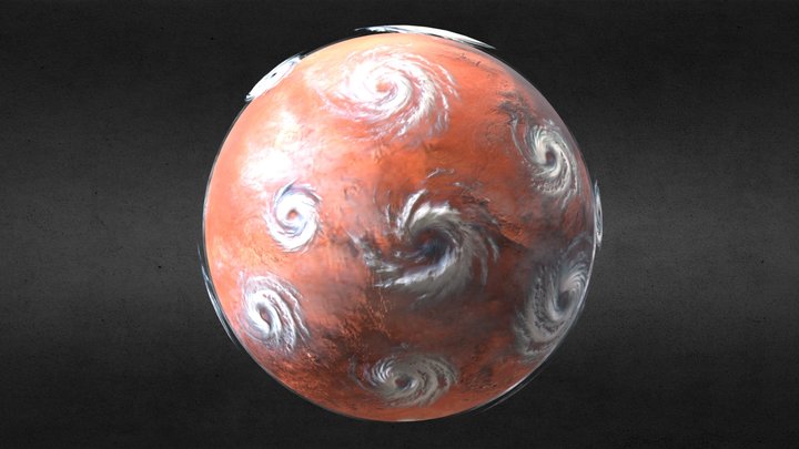 Hurricans on terraformed Mars :) 3D Model