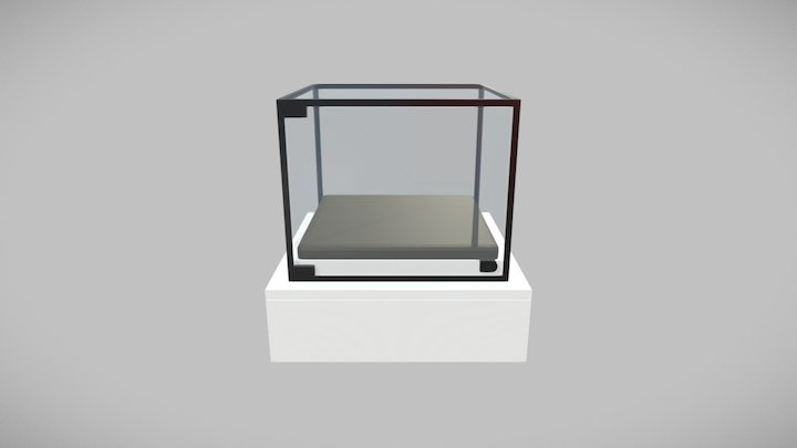 mensola con teca 3D Model