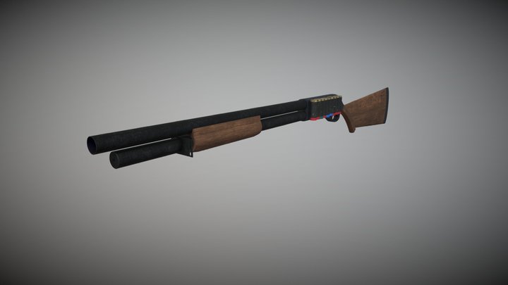 Remington Shotgun 3D Model
