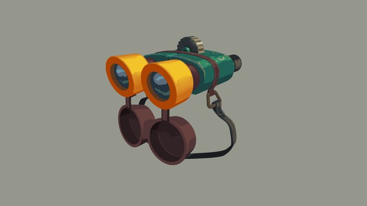 Binoculars Stylized 3D Model
