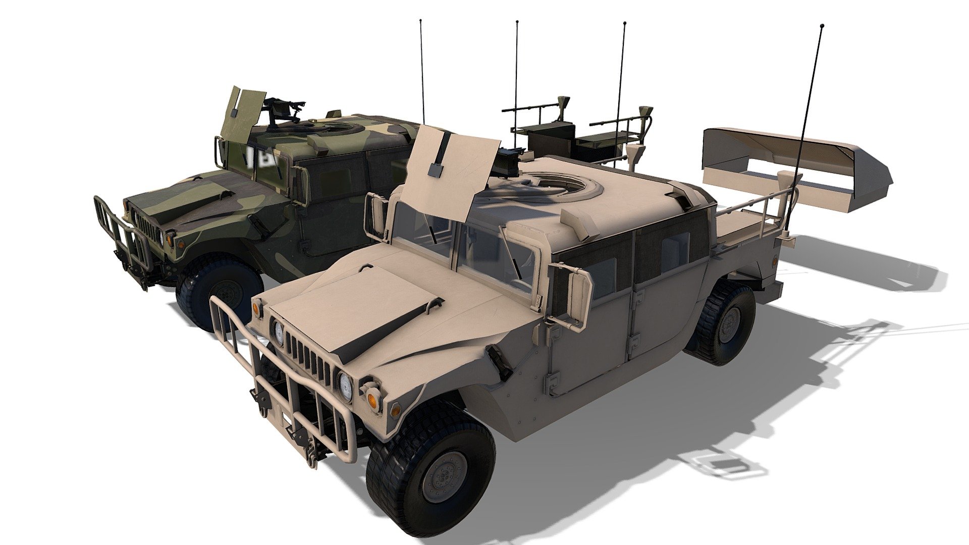 Army Jeep - Hummer / Humvee / HMMWV - Buy Royalty Free 3D model by ...