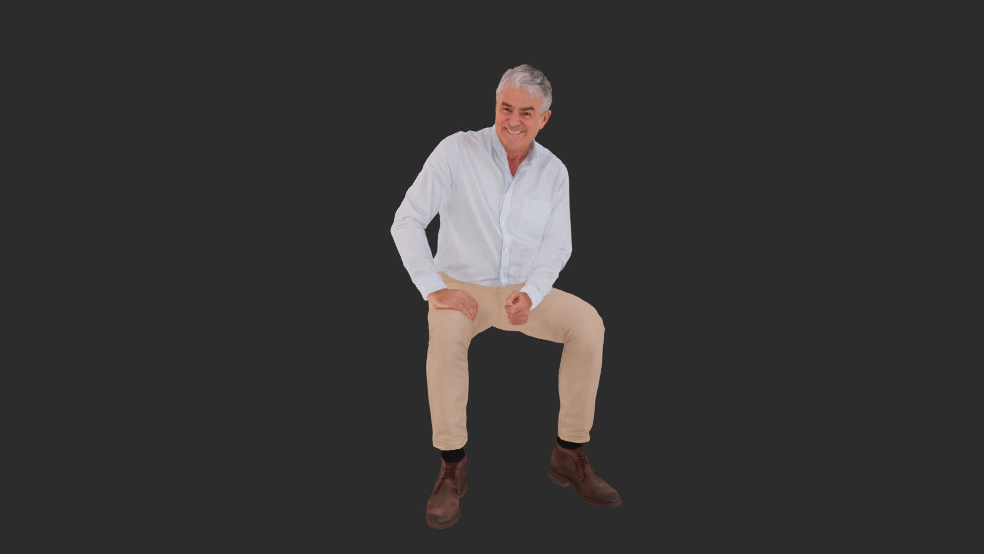 Richard Posed 011 - Casual Best Ager 3D Man — Sketchfab embed 3D viewer