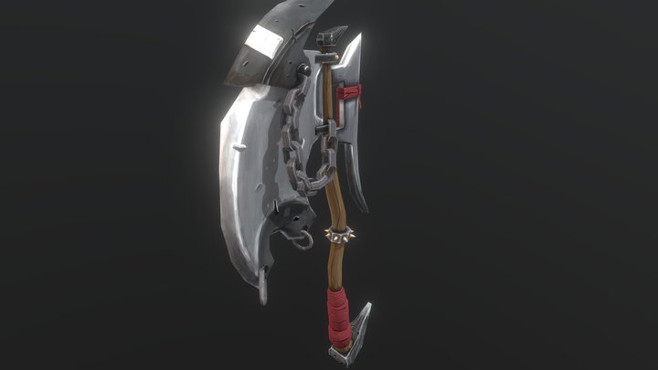 "Scrapper's Axe" - Wow Inspired Weapon 3D Model