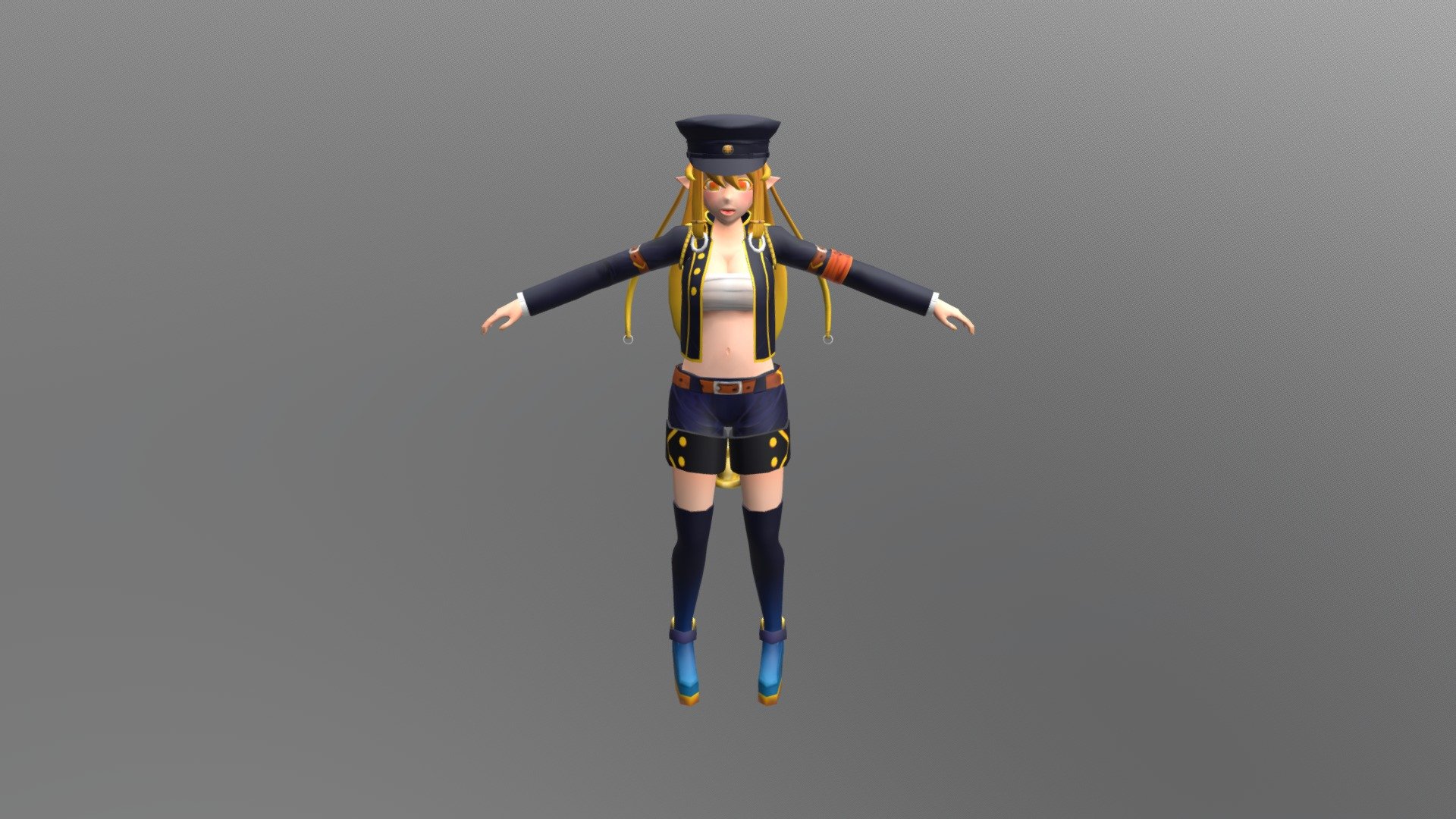 【3DCGモデル】テーマ「ガザニア+学ラン」
