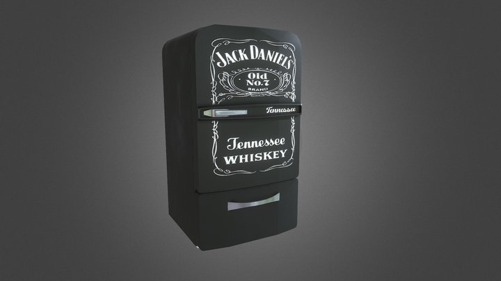 Retro Fridge - asset 3D Model