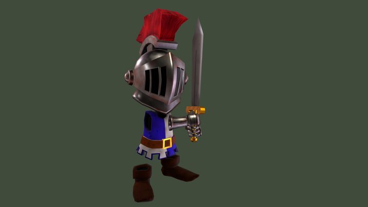 Knight Low Poly 3D Model