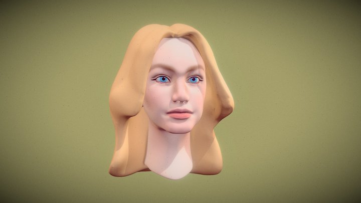 Female Head 3D Sculpt