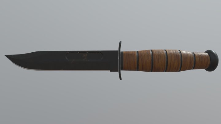 USMC KA Knife 3D Model