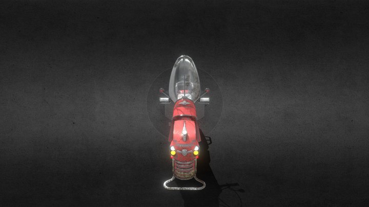 Motorbike texture Steampunk 3D Model