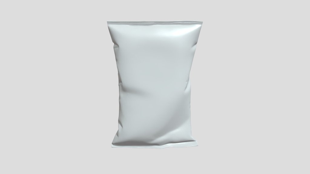 Blue sealed plastic snack bag