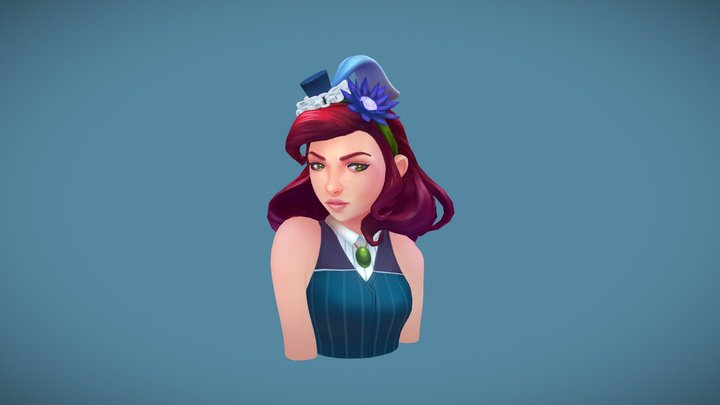 So Much Hair #3dBustChallenge 3D Model 3D Model