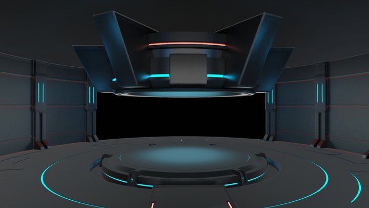 Sci-fi platform (copied) 3D Model