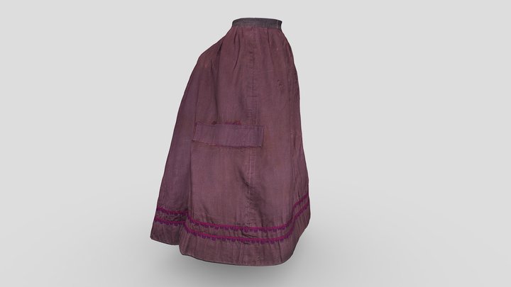 D1683.2/53 Victorian skirt 3D Model