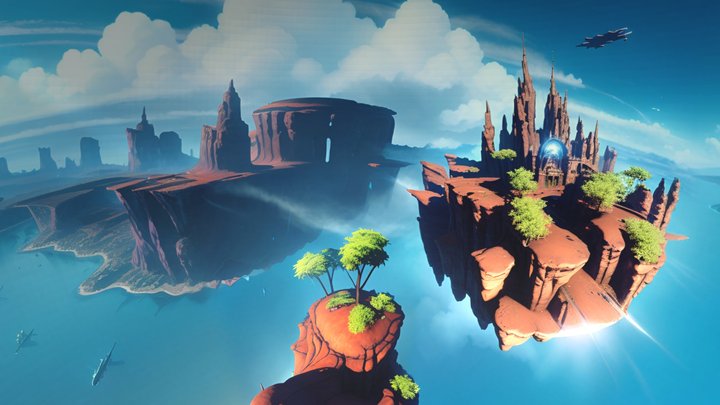 Free SkyBox fantasy lands cloudy space