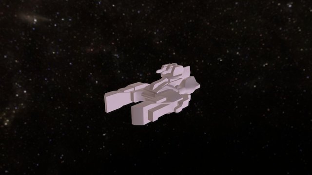 Small Fighter Ship 3D Model